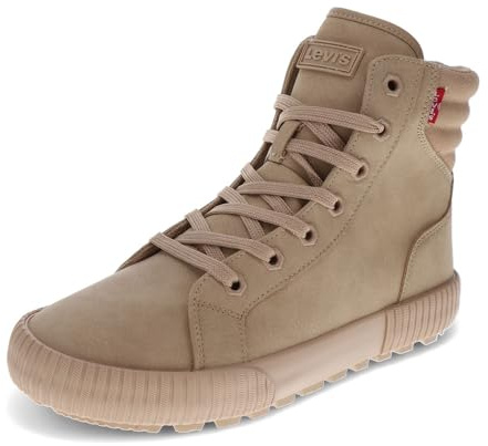Levi's Womens Olivia Trek 2 Hightop Platform Sneaker Shoe, Tan, 9 M