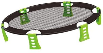 Harilla Juego Roundnet, Juego de Red de Voleibol de Playa con 2 Bolas, Juego de Playa, Red Redonda, Principiantes, Patio Al Aire Libre, Verde, unico
