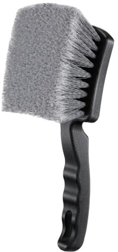 Brosse pour Jantes Et Pneus - Brosse De Nettoyage pour Jantes | Poils Longs Anti Rayures Manche Court pour Voiture Camion Tapis