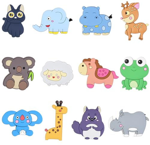 AUAUY 12 Nevera para Niños, Imanes de Animales Magnéticos, Juguetes Educativos para Niños Pequeños, Decoración Ideal para Cocinas, Armarios, Oficinas y Aulas(Estilo Rana)