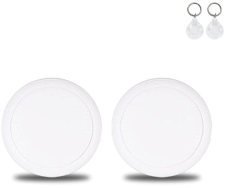 MJY Android Air Tracker Tag (Certified Google Not for iOS and Huawei), Android Smart Bluetooth Tracking Compatible with Google Find My for Key, Luggage, Backpack, IP67 Waterproof-2PACK White