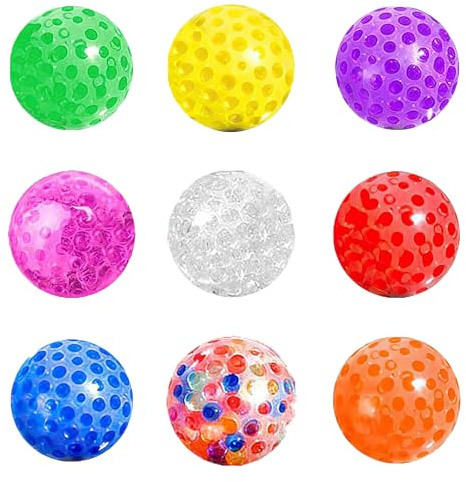 9 PCS Stress Ball, Squishy Stress Ball, Squishy Ball, Fidget Squishy Sensor, Suitable for Office, Home, Classroom and Travel Stress Relief, Ideal(Mixed Colors)