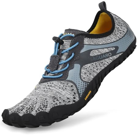 SAGUARO Zapatillas Barefoot Hombre Zapatos Minimalistas Mujer Calzado Descalzos Ligeras Transpirables y Antideslizantes, Mejorar Gris, 41 EU