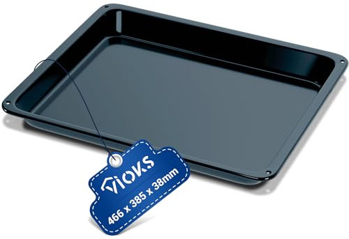 VIOKS Tiefes Backblech 466x385x38mm Ersatz für Ofen Backblech AEG 14002469802/3 & Baking Tray/Backblеch tief/verstellbares Backblеch/Backblеch hoher Rand für Backofеn Electrolux