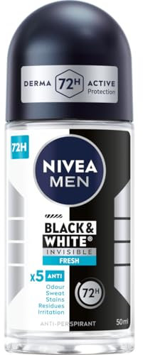 NIVEA MEN Noir & Blanc 48 H Invisible Fresh Antisudorifique Bille pour Homme 50 ml
