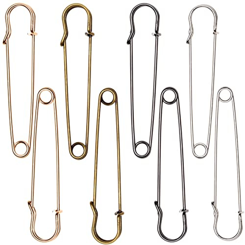 8X Spille da Balia Metalliche Extra Large - Accessorio per Spille Grandi 10,16 cm - Moda, Abbigliamento, Cucito, Artigianato, Trapuntatura - Spilla Tessuti, Coperte, Lavanderia, Tappezzeria