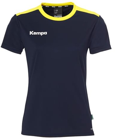 Kempa Damen Emotion 27 T-Shirt, Marine/Fluo Gelb, L EU
