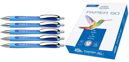 Schneider 132503 Slider Rave XB Kugelschreiber (Strichstärke: XB & Avery Zweckform 2563 Drucker-/Kopierpapier (500 Blatt, 90 g/m², DIN A4 Papier, hochweiß, für alle Drucker) 1 Pack