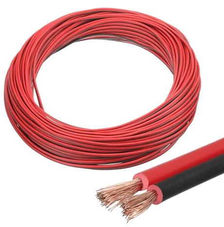 QUARKZMAN 16AWG Cobre Revestido Aluminio Cable 148 Pies/45M Eléctrico Cable Conductor Paralelo Alta Conductividad 12V/24V DC para LED Iluminación Tira CB Radios Transformador