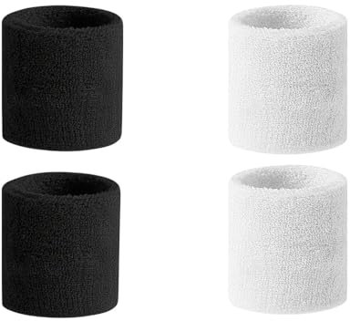 4 Stück Schweißband Handgelenk,Fitness Schweissband,Jungen & Mädchen Schweißbänder Handgelenk,Absorbierende Schweißband Kinder, Baumwoll Schweißband Arm für Fußball,Basketball und Tennis Sport