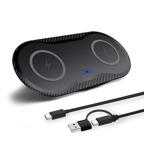 PDKUAI Drahtlos Ladegerät 2 in 1,[Neues Update] 40W Max Wireless Charger für iPhone 16/16 Pro/15/14/13/12/11/8/Airpods, Dual 20W Schnelle Induktionsladungsmatte für Samsung Galaxy/Fold/Buds3