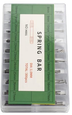 Zerodis Klockverktyg Tillbehör Friktionsstång 304 Rostfritt Stålverktyg för Klockband 300 Stycken med 1 Mm Tjocklek för Klockreparation Professionell Klockstift