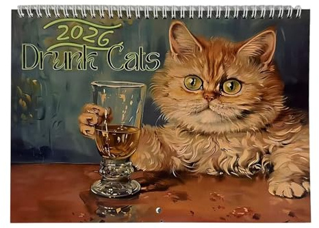 Calendario Divertente 2026, Carta Spessa Grandi, Calendario Da Parete Gatto Divertente 2026, Per Casa, Ufficio, Scuola, Dormitorio E Per La Pianificazione Familiare E Accademica