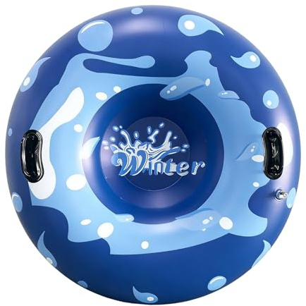 Snow Tube for Sledding – Inflatable Winter Toys | Tubo interattivo in PVC con maniglie per uomini donne, bambini adolescenti, ragazzi e ragazze, famiglia all'aperto, divertimento per neve e attività