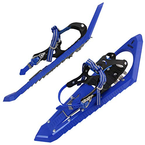 ALPIDEX Racchette Neve Alzatacco Borsa Trasporto 38-45 Bastoncini Opzionali, Colore:Blue senza bastoncini