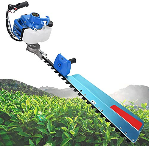 LXYYSG Tijera Cortasetos Gasolina Desbrozadora de Jardinería de Parques Inalámbrica Cizallas para Setos Tijeras de Podar con Protector de Hoja Cortar Arbustos y Formas de Césped