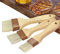 OTTYMO 3 Pcs Brocha de Cocina Pincel para Cocina, Repostería Y Barbacoa Pinceles de Repostería Brocha para Pan Brocha Comida con Mango de Madera para Untar Aceite Huevo Tres Ancho: 4.5cm 3.5cm 3cm