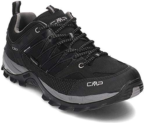 CMP Herren Rigel Low Trekking Shoe WP Wanderschuhe, schwarz/grau, 46 EU