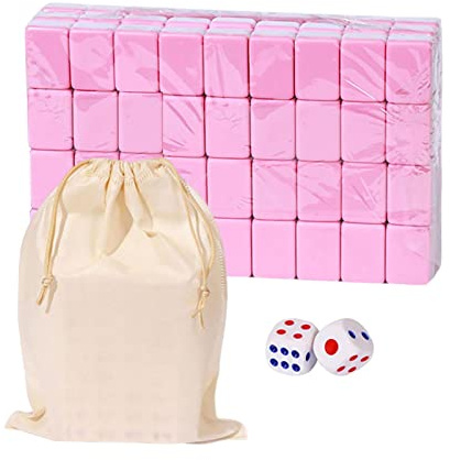 Mahjong: Juego de Mesa Tradicional Chino - Juego de Viaje Portátil para Familia y Fiesta - 146 Fichas de Resina de Melamina para Tiempo Libre