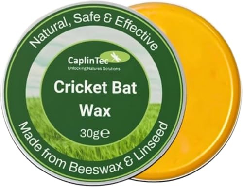 CaplinTec Cricket bat Wax | Premium linfröolja och bivaxblandning | naturliga ingredienser för ultimat fladdermusskydd och konditionering | Förbättrar prestanda och förlänger livslängden