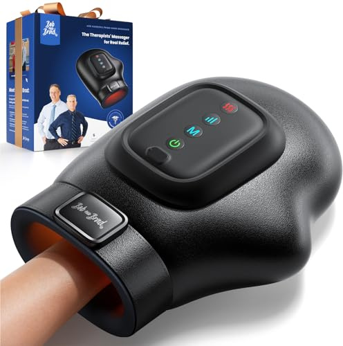 BOB AND BRAD HandSpa Prime Handmassageapparat med Värme, Midnattsvart | Handmassage för Handflata & Fingrar, För Trötta Händer
