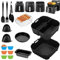 Silicone Mould Hot Air Fryer 19-23 cm, Hot Air Fryer Accessories for Philips NA230, Cosori 5.5L-6L, Af180 6.2L, Silicone Mould Accessories for Cosori, Philips Hot Air Fryer, BPA-Free, Reusable