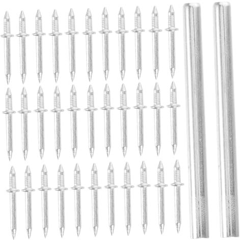 Veemoon 1 Ensemble Clous à griffes à double extrémité fil de plinthe à double tête clou sans couture clous à plinthe à double tête clous de construction clou à double tête le fer