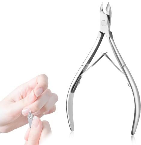 Tronchesino Cuticole Professionale, Taglia Cuticole in Acciaio Inossidabile Pedicure e Manicure, Forbicine Cuticole per Unghie Incarnite Rimuovere Pelle Morta e Cuticole