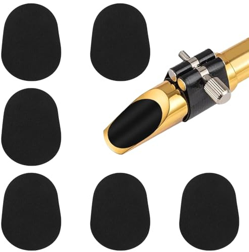 8 Stück Klarinette,Saxophon Zubehör,Mundstück Polster Für Alt-, Tenor Saxophon- Und Klarinetten-Mundstücke, Ovale Gummi-Mundstück-Patches, Pads, Schwarz Für Anfänger, Saxophone Und Klarinetten