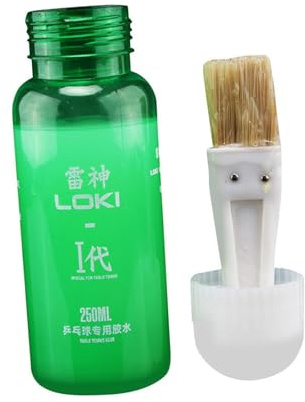 Kit di colla da ping pong con pennello da 250 ml per montaggio a pagaia, aumenta la flessibilità, controllo della velocità, manutenzione della racchetta