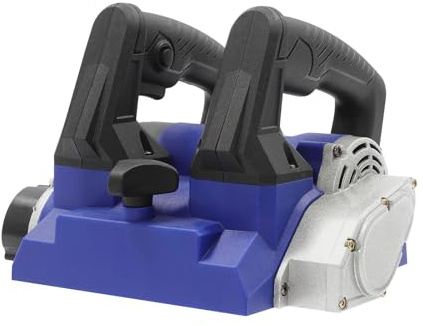 Piallatrice elettrica da parete, 1300 W, con cavo, pialla elettrica portatile, 1000-4000r/min1-4 mm, profondità di taglio regolabile (nero, blu)