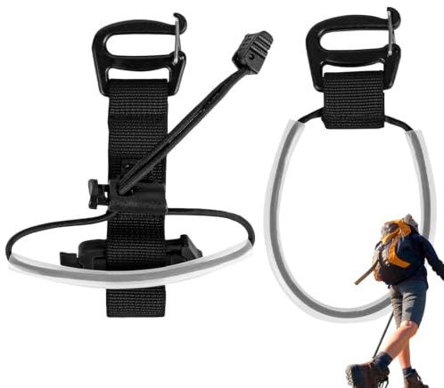 Ryggsäckens Vandringsstavshållare Handsfri Portabel Elastisk Fästlina | Vandringsstavsrep Till Resor Och Vandringsleder, Camping Och Friluftsliv, Backpacking Samt Bergsbestigning
