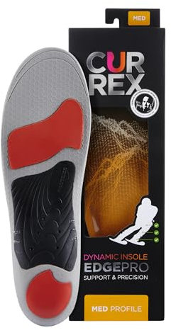 CURREX EdgePro Sohle Med Profile. Deine neue Dimension des Carving. Performance Einlegesohle für Ski, Langlauf oder Snowboard. Gr EU 42-44