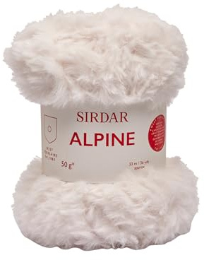 Sirdar Alpine, hilo de pelo sintético de lujo, 50 g, Polar (400)