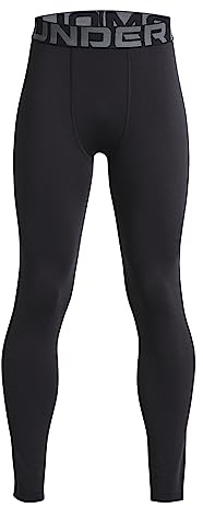 Under Armour Boys Packaged Base 2.0 Legging, (001) Black / / Pitch Gray, Large
