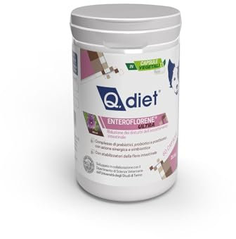 Q.diet Enteroflorene® Ultra 60 Compresse | Probiotici Per Cani | Fermenti Lattici Cane | Supporto Gastrointestinale Cane, Intestino Sano e Forte, Integratore Diarrea Cane con Ingredienti Naturali