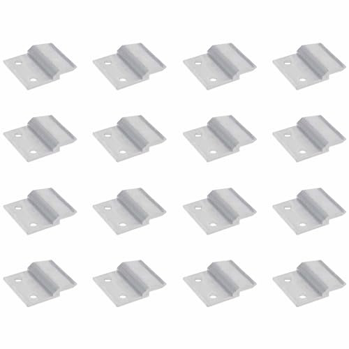 Kit de suspension en Z en aluminium à 2 trous et 9 mm (16 pièces) - Supports emboîtables pour monter en toute sécurité les miroirs, cadres d'art, étagères, têtes de lit