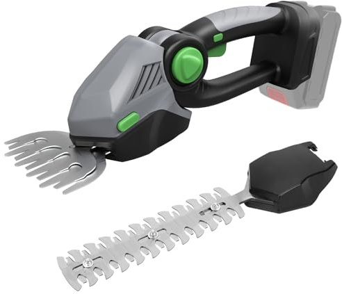 Heckenschere kabellos kompatibel mit Makita 18v Akku, 2 in 1 elektrische Handheckenschere, Grasschere, Strauchschere & Buschschere Akku betrieben für Garten, Haus, Garten Grau (ohne Akku)