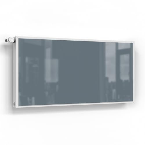 DEQORI Lámina magnética para calefacción, 120 x 60 cm, color gris oscuro, decorativa para radiadores, lámina decorativa autoadhesiva, magnética y se puede escribir