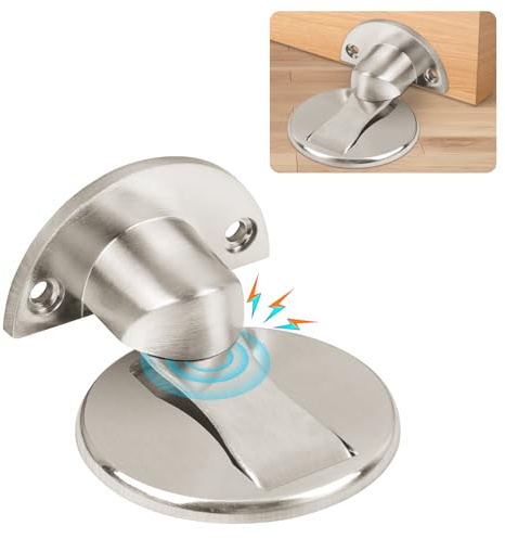 Flintronic Fermaporta Magnetico, Pavimento Magnetico, 1pz-Argento