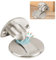Flintronic Magnetischer Türstopper, Zinklegierung Magnettürschnapper, Selbstklebend Türhalter mit Klebstoff und Schrauben, Unsichtbarer Türhalter, für Boden, Drinnen & Draußen(Gebürstetes Silber)