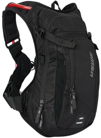 USWE MTB Hydro Trinkrucksack mit Trinkblase - Trinkrucksack für Radfahren, MTB, E-MTB und Gravel, Rucksack mit Wasserbehälter (9L, Carbonschwarz)