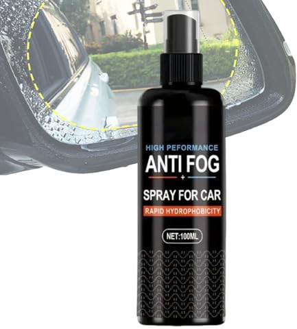 Spray Antiappannante per Vetri - 100ml Antiappannante per Vetri Auto con Microfibra - Trattamento Antipioggia per Interni ed Esterni di Finestre Bagno Casa e Specchietti