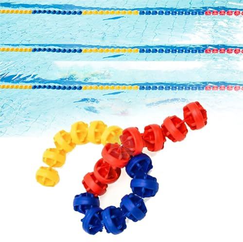 Marqueur de voie de piscine réglable avec flotteurs sphériques – Corde de sécurité de 8 m pour parcs aquatiques et clubs durables en forme de boule pour une meilleure sécurité