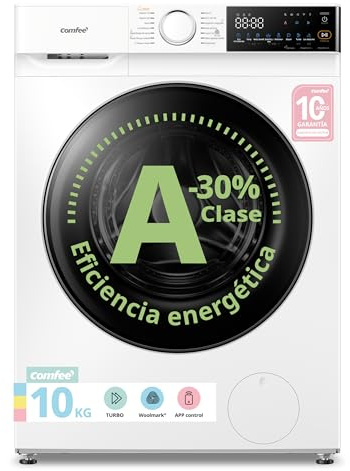 COMFEE' Lavadora 10KG Clase A-30% 1400RPM Smart wash Blanco CF10EWP07W