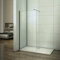 AICA 140x200cm Walk in Duschwand Duschtrennwand 10mm Easy-clean Nano Glas Duschabtrennung F123