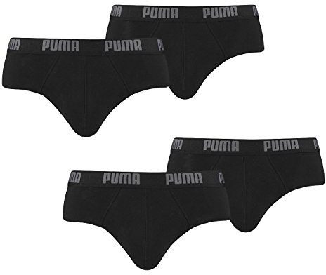 PUMA Men Basic Brief 4er Pack, Größe:S, Farbe:Black/Black (230)