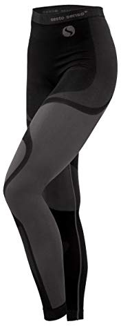 sesto senso Donna Intimo Termico Pantaloni Lunghi Funzionale Sottopantaloni Leggings Biancheria Intima Termoattivo M Grigio