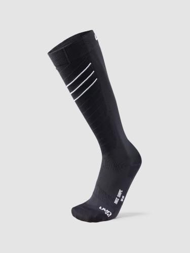 UYN Ski Race Shape Man Race Shape Calza Da Sci Uomo, Uomo, Black/White, 42/44