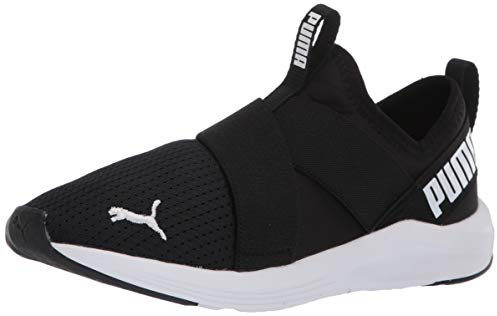 PUMA Womens Prowl Slip On Cross Trainer, Womens Black Womens White, 9
